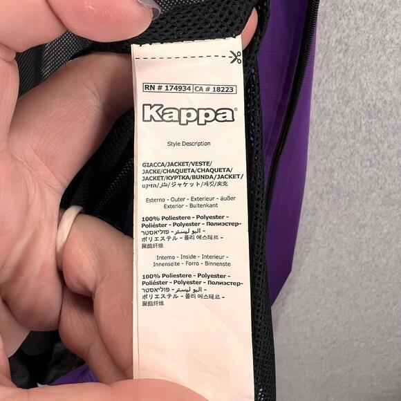 Kappa Adverzip Mediacom Fiorentina Violet Indigo Soccer Jacket Mens Size XL - Picture 11 of 12